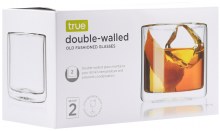 Double Walled Old Fashioned Glasses Set of 2 7oz